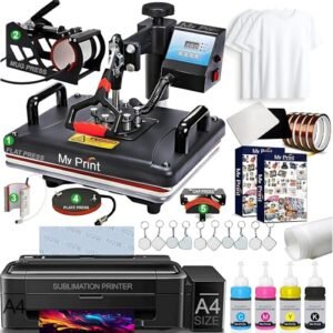 Complete Sublimation Printing Kit – 5-in-1 Heat Press + Epson L130 Printer with Samples