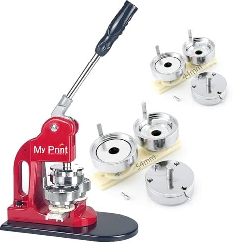MY PRINT | Button Badge Maker Machine Heavy Duty | with 44mm Mould and 58mm Mould | Ready to Use | No Electricity Need Amazon.in: Home & Kitchen