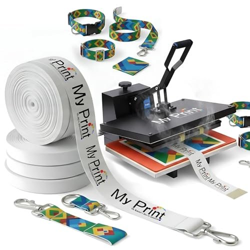 My Print | Sublimation Lanyard | White Ribbon Lanyards Roll | Heat Transfer Sublimation| for ID Card | 20mm | 100 Meter Amazon.in Office Products - Size : 20mm