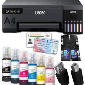 MY PRINT L8050 | A4 Size 6 Color Wireless Colour Home Inkjet Printers | (Including 6 ColorInk) | PVC Card Print | Multicolor [WiFi] [Photo Printer] [PVC Card Printer] [with USB Cable]  Amazon.in Computers & Accessories - Colour : PVC CARD & Photo Printer